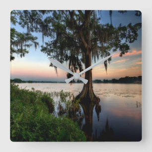 Wasser Kraft Azalea Park Maitland Florida Quadratische Wanduhr