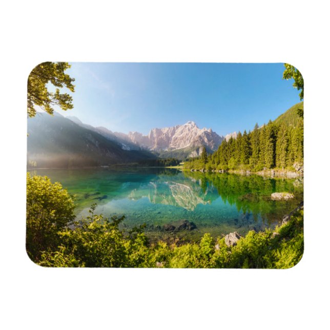 Wasser | Lago di Fusine Mount Gangart Julische Alp Magnet (Horizontal)