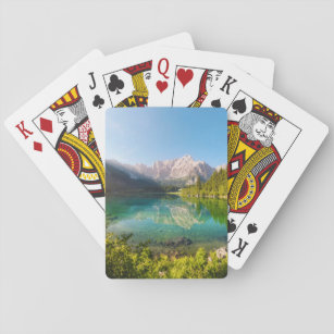 Wasser   Lago di Fusine Mount Gangart Julische Alp Spielkarten