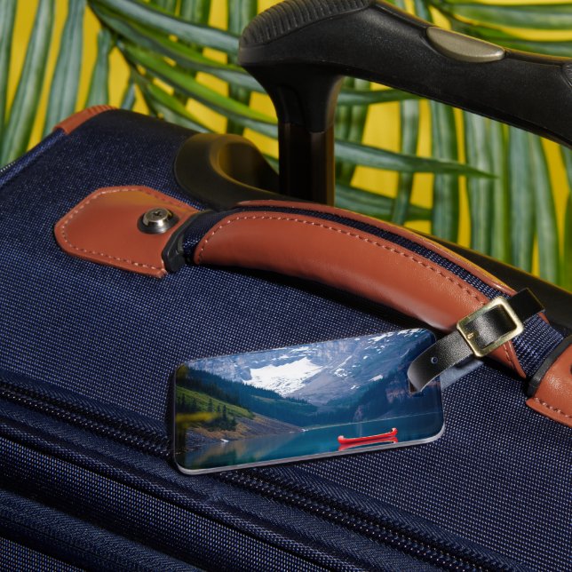 Wasser | Lake Louise Canadian Rocky Mountains Gepäckanhänger (Vorderseite Insitu 3)