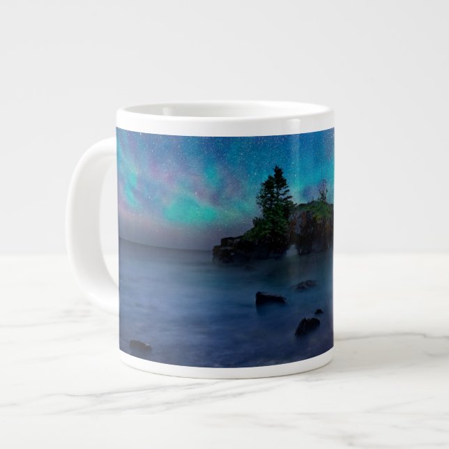 Wasser | Lake Superior Minnesota Jumbo-Tasse (Vorderseite Links)