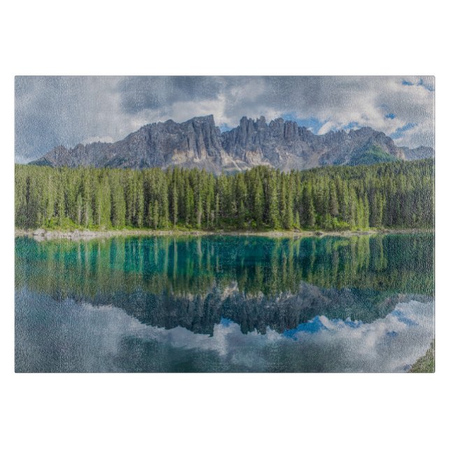 Wasser | Latemar-Gebirgskette Schneidebrett (Vorderseite)