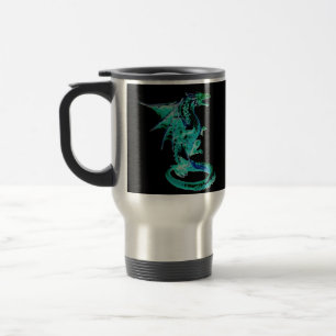 Wasser-Leviathan-Drache Fantasy-Bestie Isoliert Reisebecher