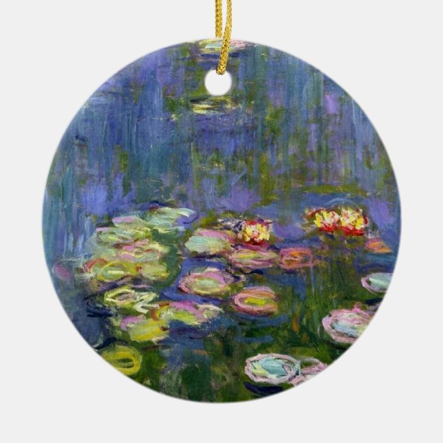 Wasser-Lilien 10 Keramik Ornament (Vorne)