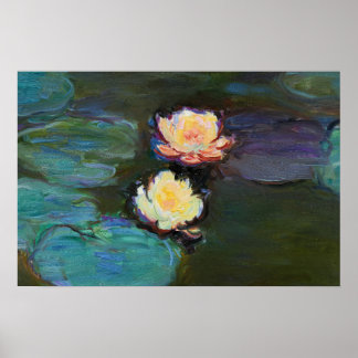 Wasser Lilien Botanische Malerei Poster