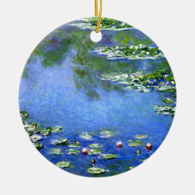 Wasser-Lilien, Claude Monet Keramik Ornament (Vorne)