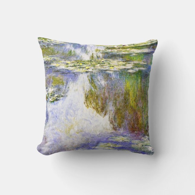 Wasser-Lilien-Claude Monet-Kunstmalerei Kissen (Vorderseite)