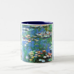 Wasser-Lilien-Claude Monet-schöne Kunst 1916 Zweifarbige Tasse