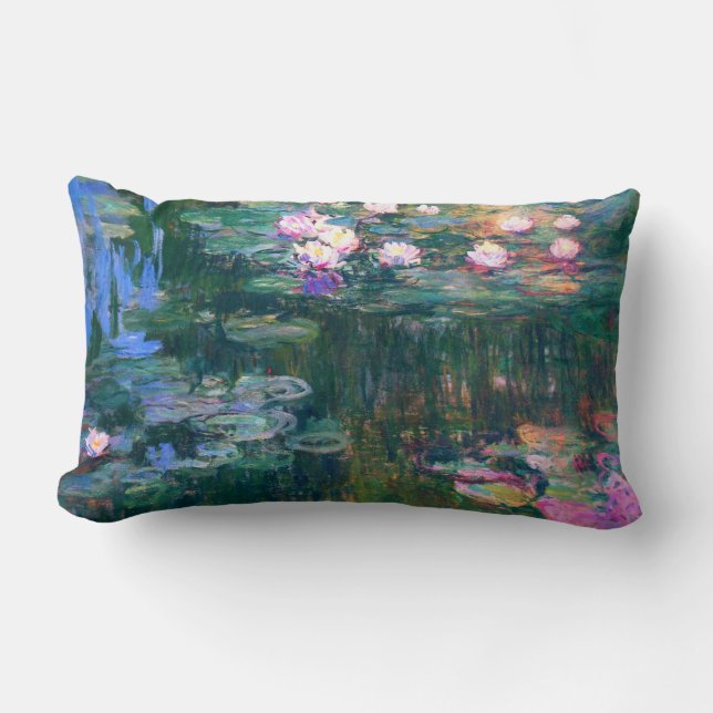 Wasser-Lilien-Claude Monet-schöne Kunst 1917 Lendenkissen (Vorderseite)