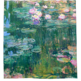 Wasser-Lilien-Claude Monet-schöne Kunst Duschvorhang