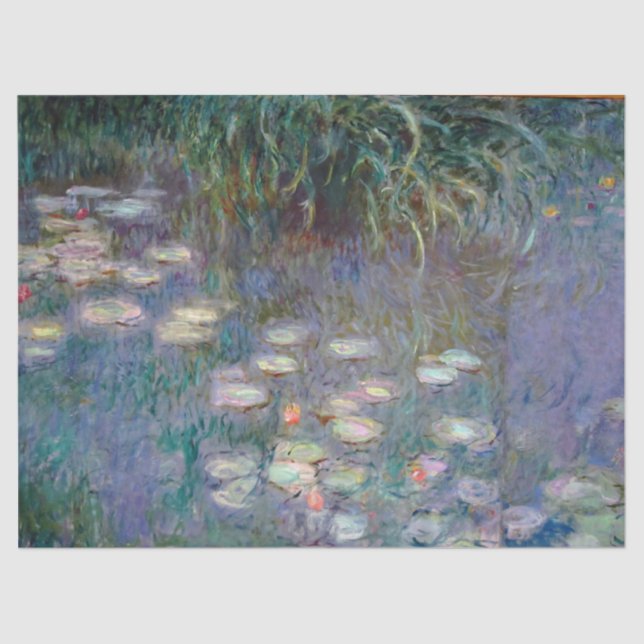 Wasser-Lilien durch Claude Monet Seidenpapier (Vorderseite)