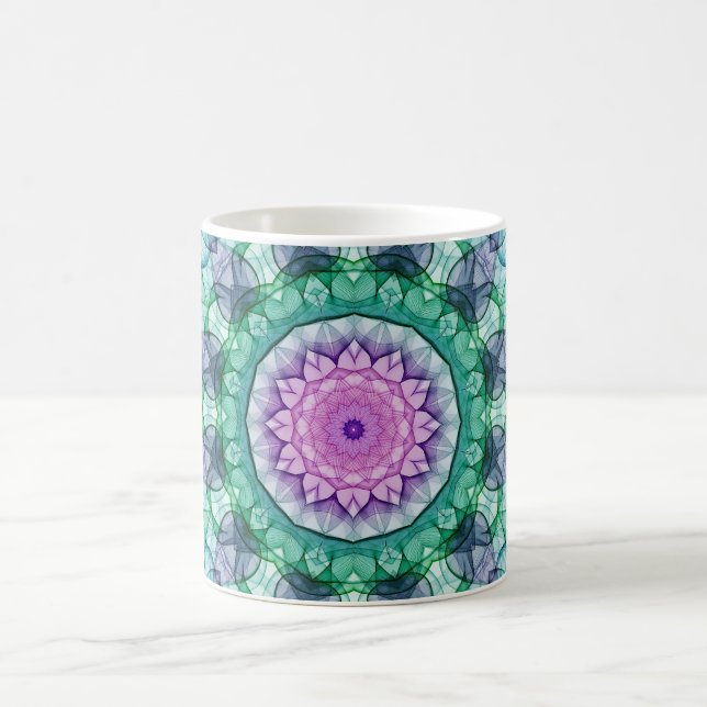 Wasser-Lilien-Kaleidoskop Tasse (Mittel)