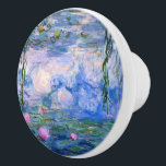 Wasser-Lilien Keramikknauf<br><div class="desc">. Wasser-Lilien ist Reihen von über 200 Ölgemälden durch französischen Impressionisten Claude Monet. Diese Malerei,  im Jahre 1919 abgeschlossen,  kennzeichnet Schatten des Blaus und des Rosas.</div>