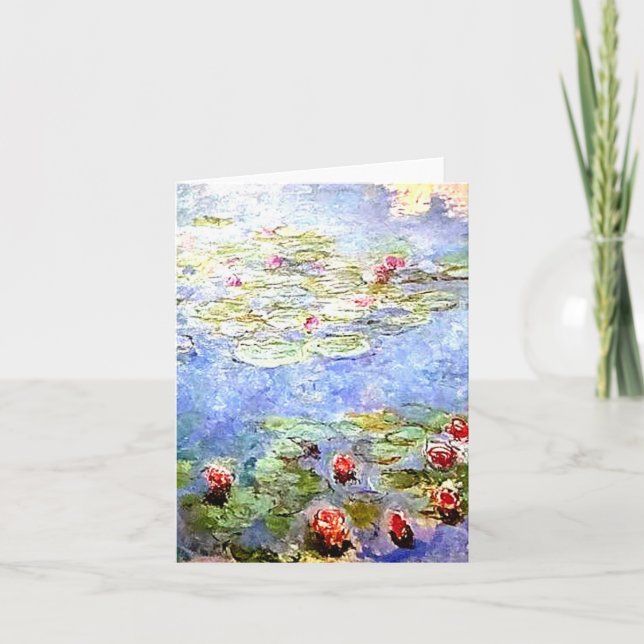 Wasser-Lilien Notecard Claudes Monet Karte (Vorderseite)