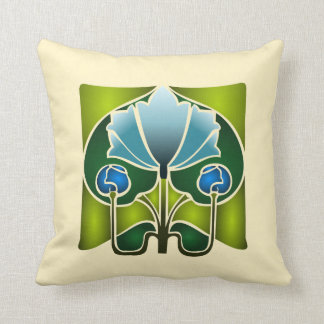 Wasser-Lilien-Schablonen-Kissen Kissen