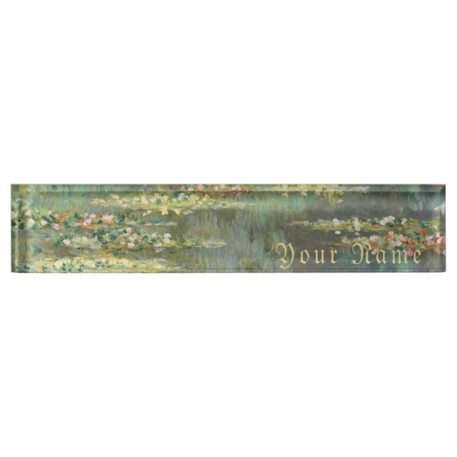 Wasser-Lilien-Teich Claude Monet Namensplakette (Vorderseite)
