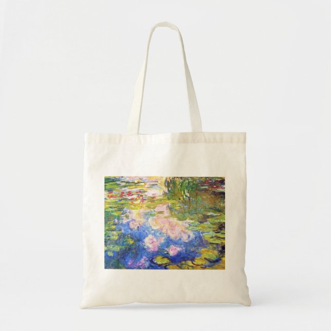 Wasser-Lilien-Teich Claude Monet Tragetasche (Vorne)