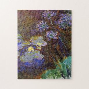 Wasser Lilien und Agapanthus Monet Kunstvoll wande Puzzle