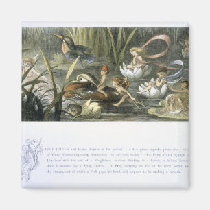 Wasser-Lilien und Wasser-Feen, Illustration von Magnet