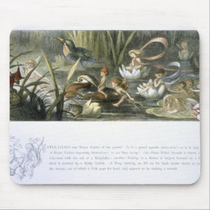 Wasser-Lilien und Wasser-Feen, Illustration von Mousepad