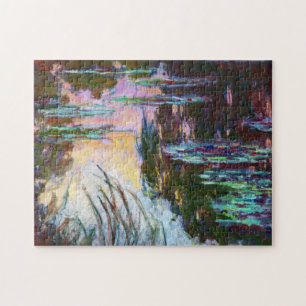 Wasser-Lilien, untergehende Sonne Claude Monet Puzzle
