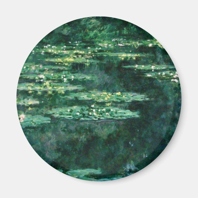 WASSER LILILIT IN GRÜNEN POND VON Claude Monet Magnet (Vorne)