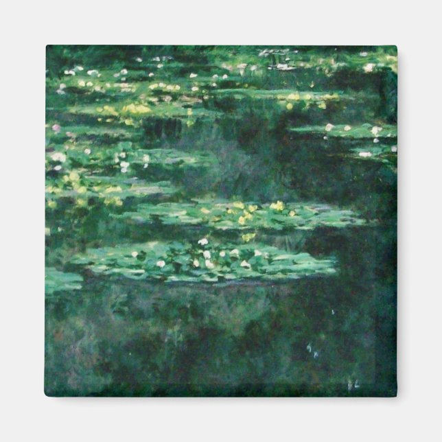 WASSER LILILIT IN GRÜNEN POND VON Claude Monet Magnet (Vorne)