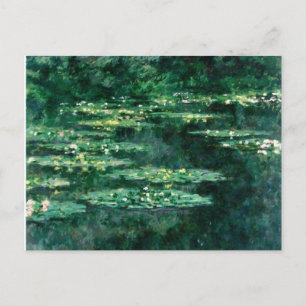 WASSER LILILIT IN GRÜNEN POND VON Claude Monet Postkarte