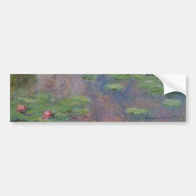 WASSER LILILIT IN PINK GREEN POND VON Claude Monet Autoaufkleber (Vorne)