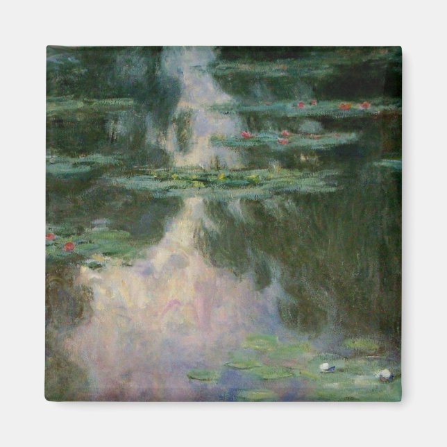 WASSER LILILIT IN PINK GREEN POND VON Claude Monet Magnet (Vorne)