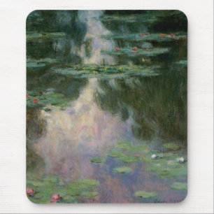 WASSER LILILIT IN PINK GREEN POND VON Claude Monet Mousepad
