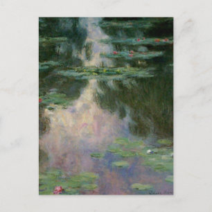 WASSER LILILIT IN PINK GREEN POND VON Claude Monet Postkarte