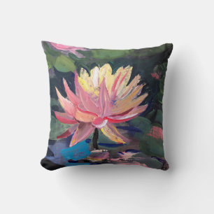 Wasser-Lillie , Malerei Kissen