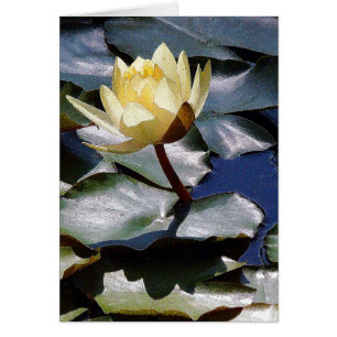 Wasser-Lotos-Blumen-Karte