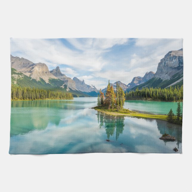 Wasser | Maligne Lake, Jasper National Park, Kanad Geschirrtuch (Horizontal)