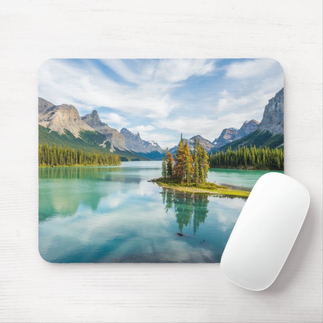 Wasser | Maligne Lake, Jasper National Park, Kanad Mousepad (Mit Mouse)