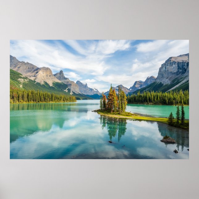 Wasser | Maligne Lake, Jasper National Park, Kanad Poster (Vorne)