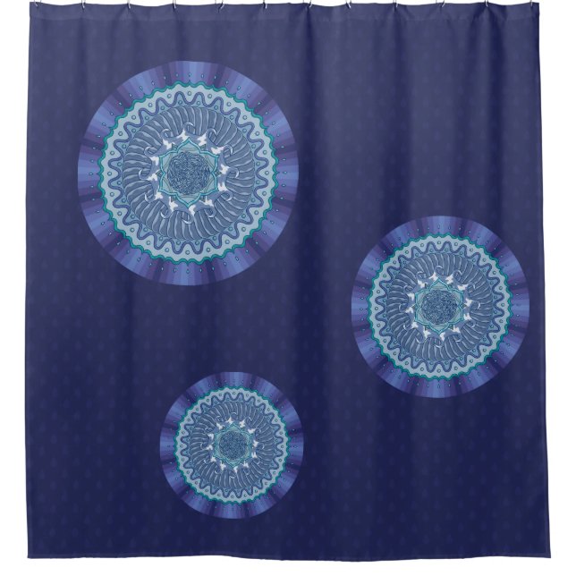 Wasser-Mandala-Duschvorhang Duschvorhang (Vorderseite)