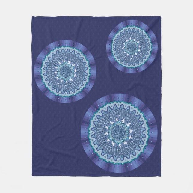 Wasser-Mandala-Fleece-Decke Fleecedecke (Vorderseite)