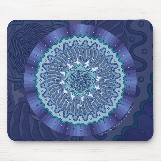 Wasser-Mandala Mousepad (Vorne)