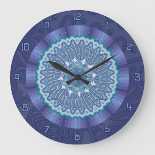 Wasser-Mandala-Uhr Große Wanduhr