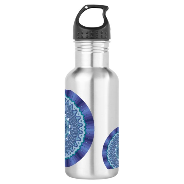 Wasser Mandala Wasserflasche Edelstahlflasche (Vorderseite)
