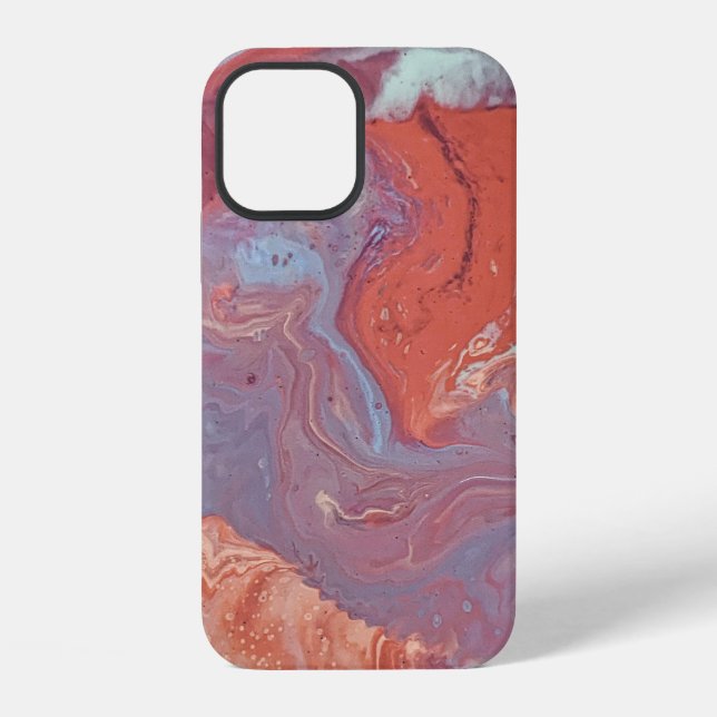 Wasser-Marbellierfarbe iPhone Hülle (Rückseite)