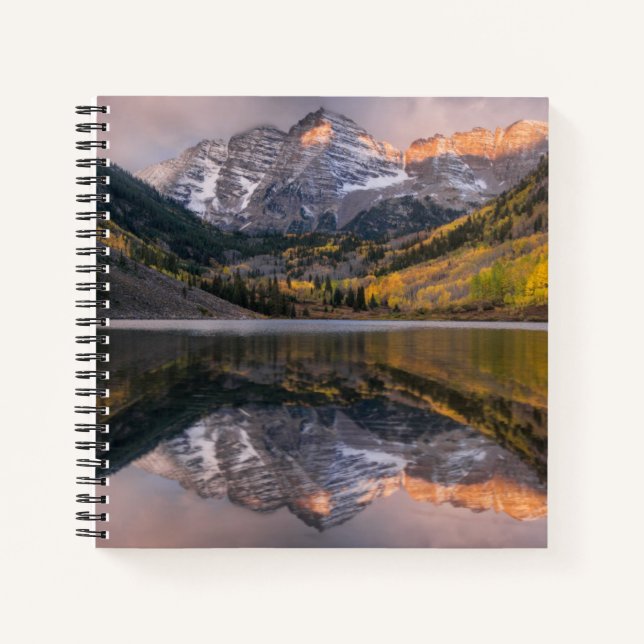 Wasser | Maroon Bells Colorado Notizbuch (Vorderseite)