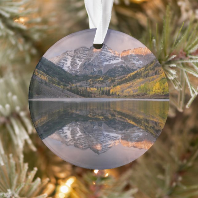 Wasser | Maroon Bells Colorado Ornament (Baum)