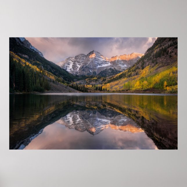 Wasser | Maroon Bells Colorado Poster (Vorne)