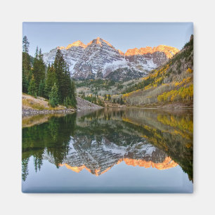 Wasser   Maroon Bells Lake Aspen Trees Magnet