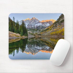 Wasser   Maroon Bells Lake Aspen Trees Mousepad
