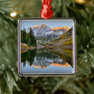 Wasser   Maroon Bells Lake Aspen Trees Ornament Aus Metall