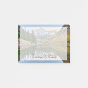 Wasser   Maroon Bells Lake Aspen Trees Post-it Klebezettel